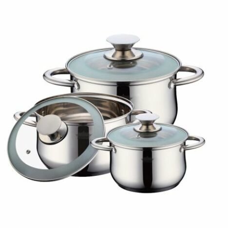 Set oale din inox cu capac 6 piese Peterhof 15259