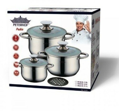 Set oale din inox cu capac 6 piese Peterhof 15259